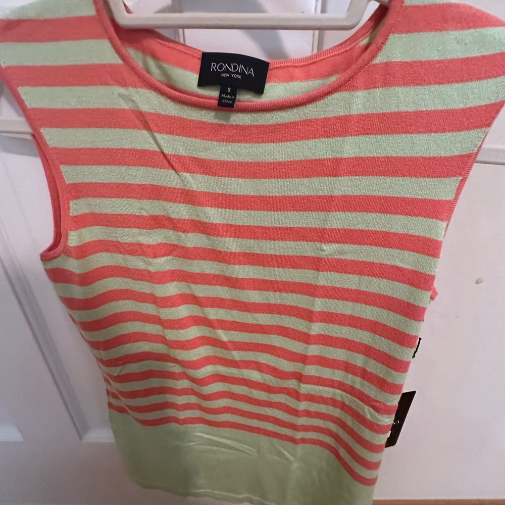 NWT Rondina Striped Sleeveless Top small